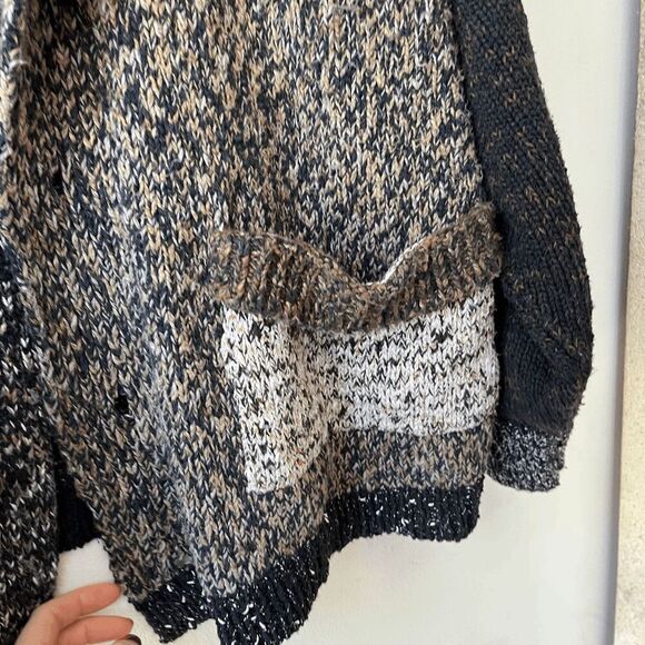Amy Brill Lagenlook Patchwork Knit Cardigan Jacket – Handcrafted USA, One Size - Picture 9 of 10